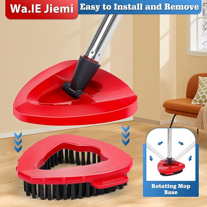 6 Pack Mop Replacement Heads Compatible with Oceda EasyWring Mop Microfiber Mop Refills, Replacement Microfiber Chenille, Easy to Replace,Deep Floor Cleaning and Machine Washable（White)
