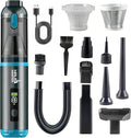 HAUSMEISTER Airflex One Cordless Car Vacuum 16000Pa, 4-in-1 Handheld Vacuum with Air Duster & Inflator, Portable Mini Vac for Car Detailing, Pet Hair, Keyboard Cleaning (Gray)