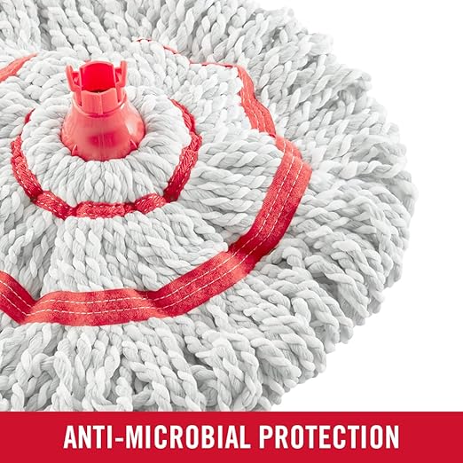 Rubbermaid Microfiber Twist Mop Kit with 2 Refills Kit Machine Washable Built-in Wringer Lightweight Safe for All Floor Types Deep Cleaning for Home/Bathroom/Garage/Office