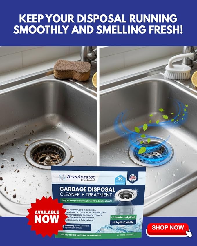 Accelerator By Doctor Pooper® Garbage Disposal Cleaner