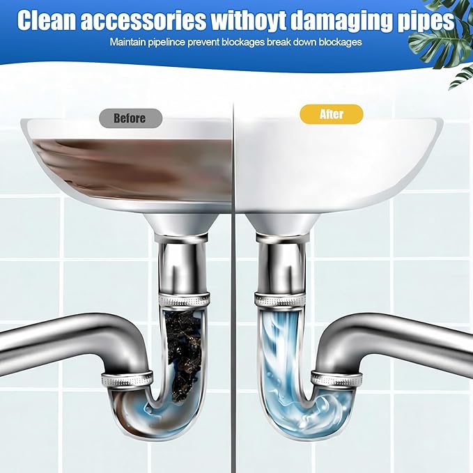 Sink Drain Cleaner, Powerful Pipeline Dredging Agent, Drain Clog Remover for Unclogs Bathroom and Kitchen Sinks, Drains (1PCS)
