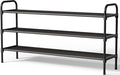 Kitsure Extra-Long Shoe Rack for Closet, Shoe Organizer for Front Door Entrance, Stackable Shoe Shelf, Detachable Closet Organizers and Storage, 39.0" Wide - 3 Tier, Black