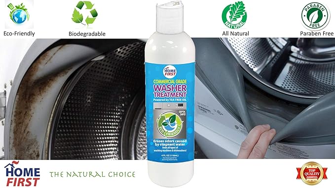 Washing Machine Cleaner and Deodorizer, 2 Treatments — Tea Tree Oil Removes Odor-Causing Residue from Front and Top Load Washers