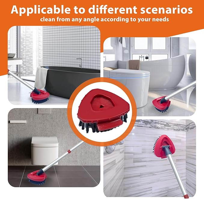 2 Pack Upgraded Spin Mop Replace Scrub Mop Brush Compatible with O Cedar 2 Tank RinseClean, Great for Kitchen, Deck, Bathroom and Shower Floor Scrubber