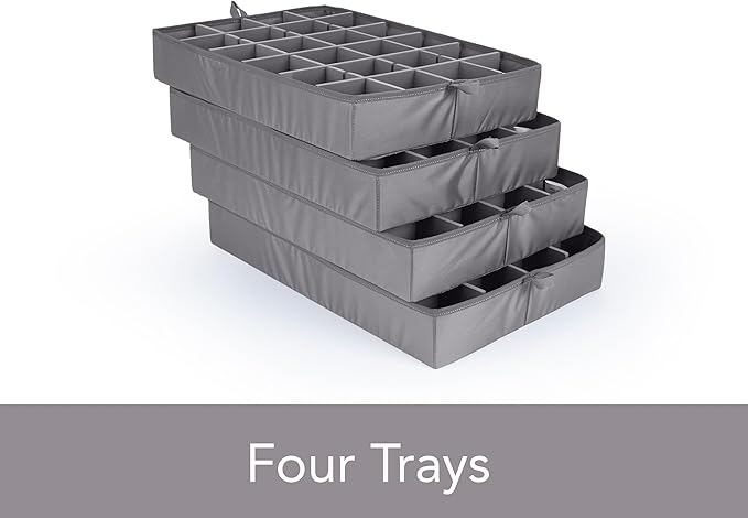 Covermates Keepsakes - Adjustable Zip-Top Storage Box - Configurable FlexGrid Compartments - Heavy Duty Polyester- Reinforced Handles - Stackable Design - Indoor Storage, Red Heather
