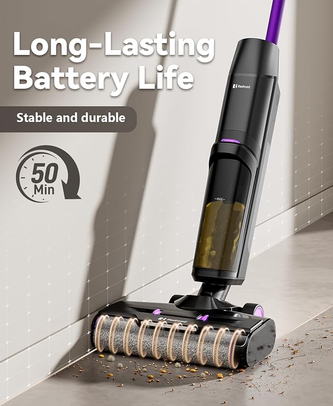 Wet Dry Vacuum Cleaner 16,000Pa,50Mins Runtime Cleaning Area 3,013 ft²,Cordless Vacuum Cleaner, Cordless Vacuum and Mop All in One,for Hard Floors Sticky Messes and Pet Hair,H15 Set