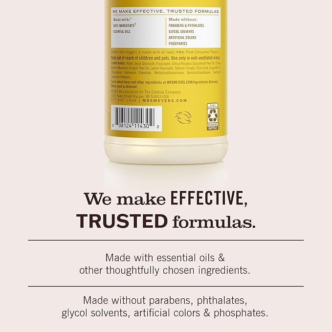 MRS. MEYER'S CLEAN DAY Multi-Surface Everyday Cleaner, Daisy Scent, 16 Fl Oz Bottle