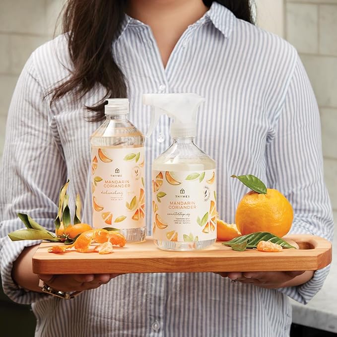 Thymes Countertop Spray - 16.5 Fl Oz - Mandarin Coriander (Pack of 2)