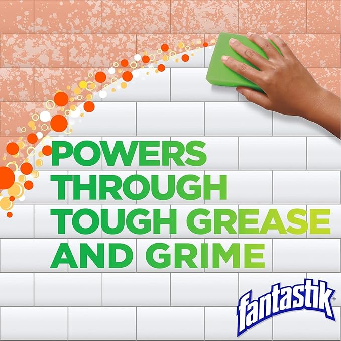 Fantastik All Purpose Cleaner, Multipurpose Surface Cleaner & Kitchen Grease Removal, Packaging Designed to Prevent Leakage and Breakage, Fresh Scent, 32 Fl Oz