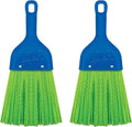 LOLA Heavy Duty Whisk Broom, Hand Brush, 2 Pack Durable Bristles, Whisks Away Dirt & Debris, Compact, Hang Hole for Easy Storage, Indoor/Outdoor