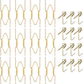 Bilillo 12 Pieces Heavy Duty Invisible Wall Plate Hangers, Stainless Steel Wire Plate Holders with Hooks and Rubber Protectors, Safe and Sturdy Display Hangers for 4-5 Inch (Gold)