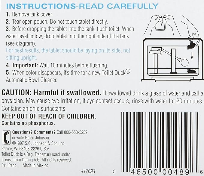 Toilet Duck Automatic Blue Single - 1.7 oz - 3 pk