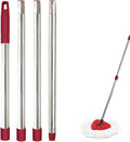 Mop Handle for Ocedar, Mop Handle for O Cedar, Spin Mop Replacement Handle for O Cedar, 4 Section 30" to 58" Mops Handles for Cedar Spin Mops & H2pro Flat Mop