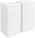 AIDEA Microfiber Cleaning Cloth White 50PK, Cleaning Rags, Lint Free Microfiber Towels, Kitchen Towels Dusting Cloth, Wash Cloths, Dish Rags White, 12"x 12"