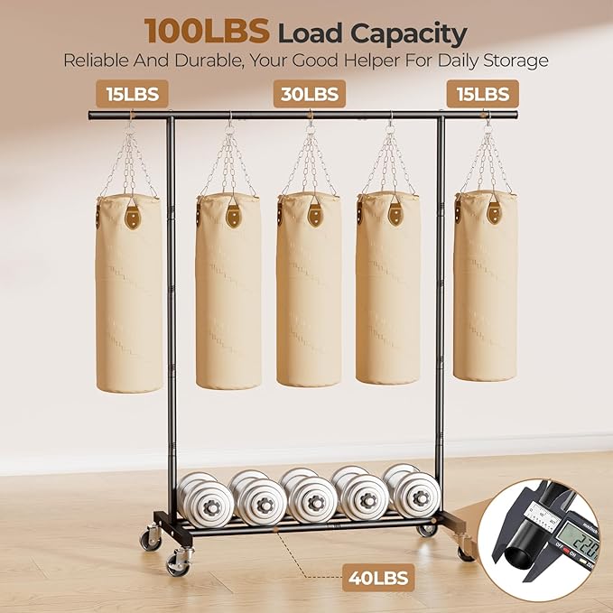 Abiglifty Single Rods Clothes Rack