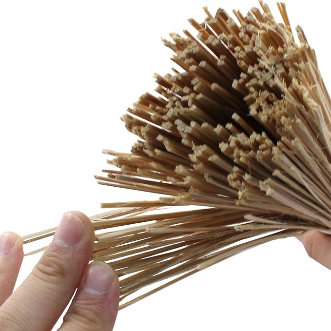 2 Pack Natural Bamboo Wok Brush 12-Inch Length, Traditional Kitchen Pan Cleaning Whisk Cleaning Brush Bamboo Scrubber (Flat Brush)