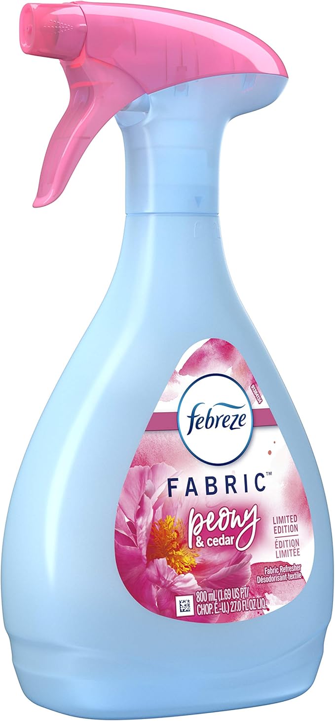 Febreze Odor-Eliminating Fabric Refresher Peony and Cedar, Limited Edition, 27 fl oz (Pack of 2)