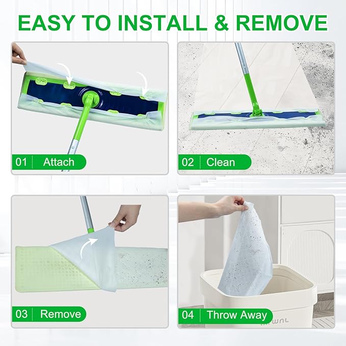 20 Count XL Wet Mopping Cloths for Swiffer Sweeper XL Mop - Disposable X-Large Wet Pad Refills - Multi-Surface Wet Wipes Mopping Pads Refill for Floor Cleaning.（Only Pads, not Including mop）