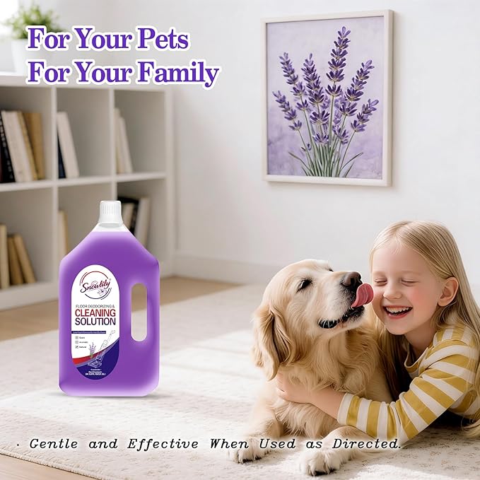 84.53 FL OZ/ 2.5 L Lavender Scent Floor Cleaning Solution Compatible with Tineco，No Residue & Long-lasting Fragrance, Floor Cleaner Refill for All Robot Vacuums & Cordless Floor Washers/Mop Vacuums
