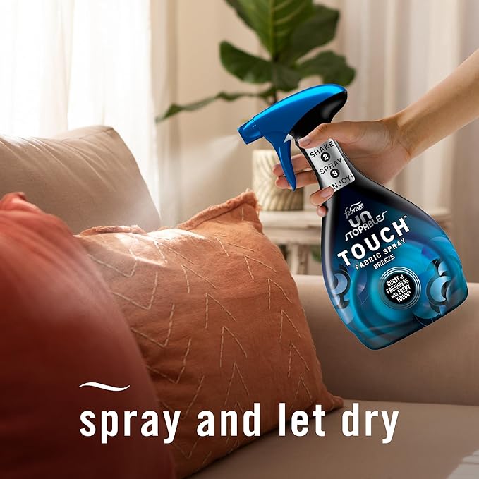 Unstopables Touch Fabric Spray and Odor Fighter, Fresh & Breeze, 16.9 oz, Pack of 2