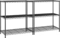 DurayLoly Storage Shelves Adjustable Wire Shelving Metal Wire Rack Shelving Unit Storage Shelf for Kitchen Laundry Room Pantry Closet Bathroom 24" W x 30" H x 14" D Black,2pc