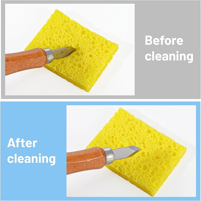 20Pcs Cleaning Pads Soldering Sponge Scouring Pad Scrubbing Pads with Holes Multipurpose for Kitchen Household Cleaning