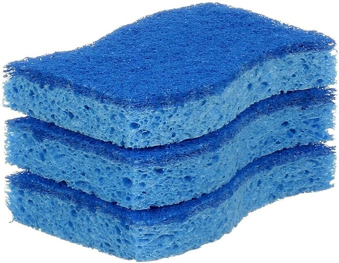 3M Scotch-Brite No Scratch Scrub Sponges, Blue, 4-1/2 x 2-1/2 x 7/10 in