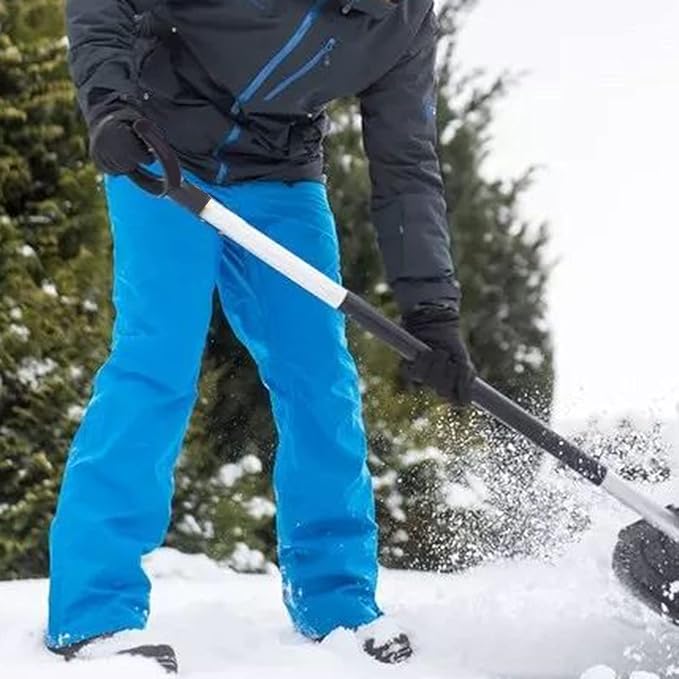 D Grip Plastic Spade Handle, 32mm Inner Diameter Snow Shovel Handle, Snow Scoop Digging Raking Tool Accessory (Red)