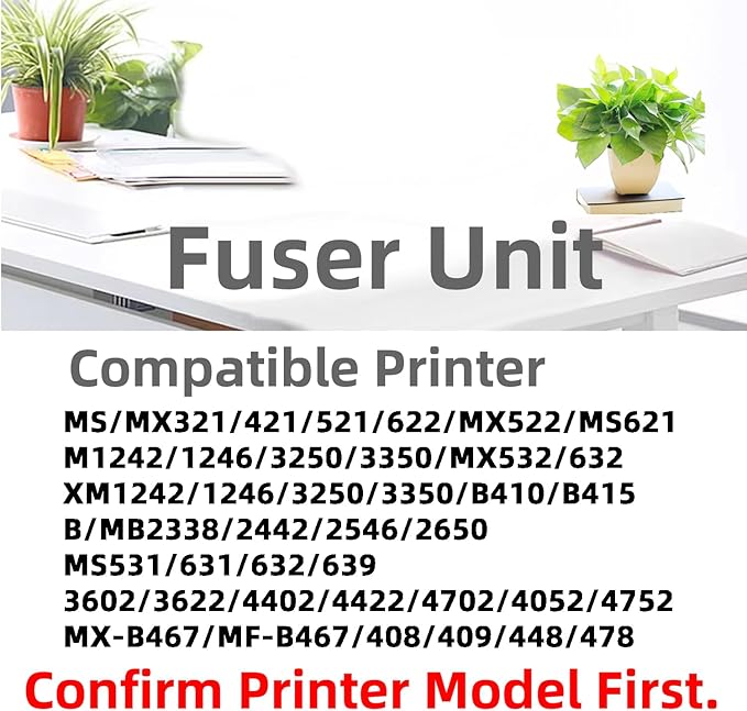 41X1178 Remanufactured Fuser Unit Fuser Maintenance Kit Compatible with Lexmark MS321 MS421 MS521 MS621 MS622 MX321 MX421 MX521 MX522 MX622 M1242/1246/3250/3350 XM1242/1246/3250/3350 Printer
