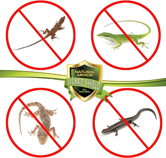 Natural Armor Lizard & Gecko Repellent Spray - Powerful Peppermint Formulation Repels All Types of Lizards & Geckos and Works Better Than Ultrasonic Gimmicks – 128 fl oz - Gallon Ready to Use