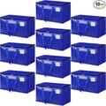 StorageRight Heavy Duty Moving Boxes-Moving Bags with Zipper, Reinforced Handles and Tag Pocket-Collapsible Moving Supplies-Totes for Storage Great for moving, Storage and Travel 93L(Blue-10 Pack)