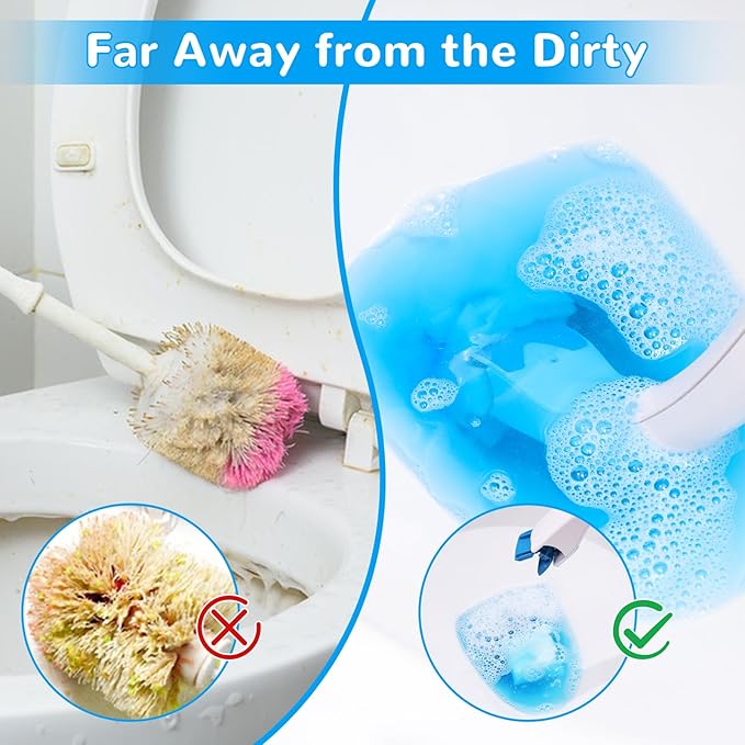 36 Refills Disposable Toilet Bowl Paper Bulk Toilet Fresh Flushable Refills for Bathroom Brush Accessories Supplies Starter Kit (Ocean Scent)