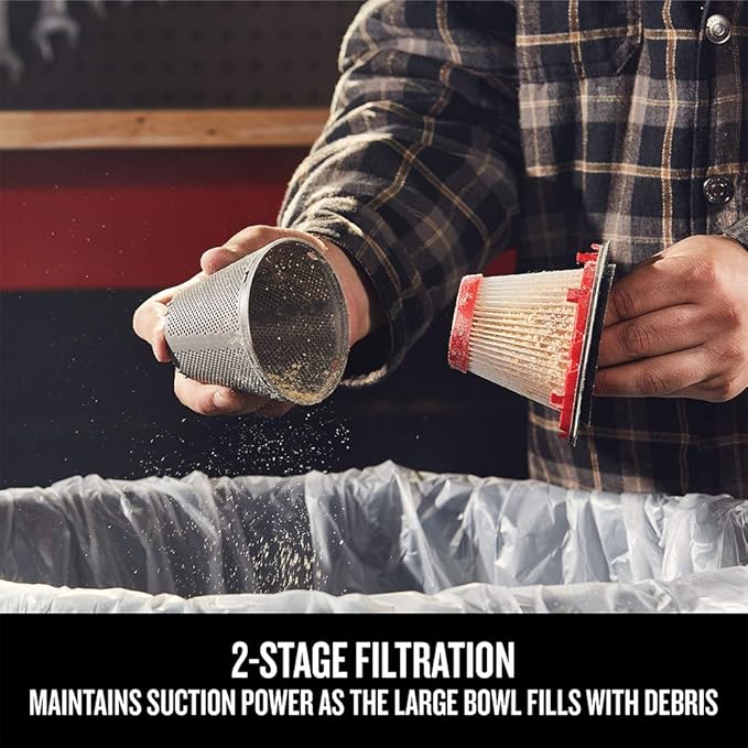 CRAFTSMAN V20 Cordless Hand Vacuum, 45 CFM, 2 Stage Filtration System with Filter, Bare Tool Only (CMCVH001B)