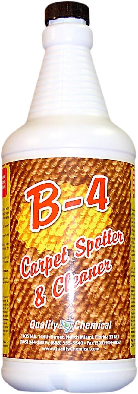 B-4 Commercial Carpet Spotter, Cleaner and Stain Remover. Wonderful citrus fragrance. No other product needed!-12 quart case