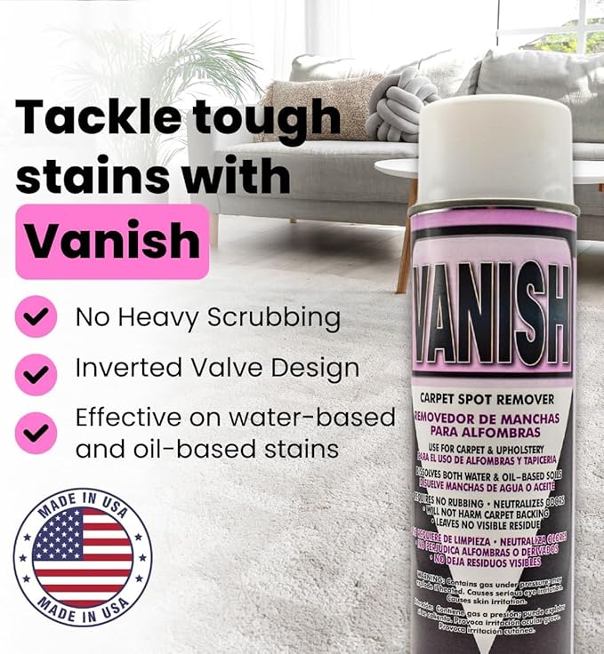 Carpet Care Bundle, Vanish Spot Remover Spray and Fresh Sprinkles Bouquet Deodorizer Powder, 18 oz and 1.5 lbs