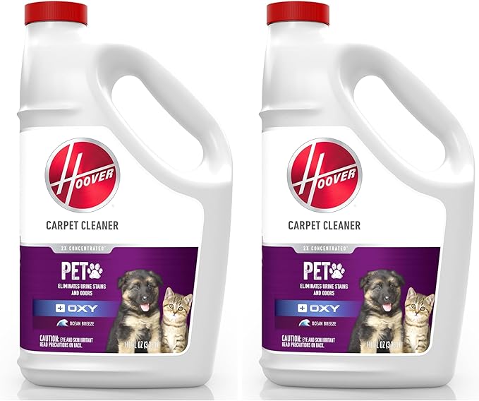 Hoover PowerScrub Elite Pet Upright Carpet Cleaner Machine, Lightweight Deep Cleaning Shampooer Machine with Pet Tool and Hose, Pair Carpet Cleaner Solution (Pack of 2)
