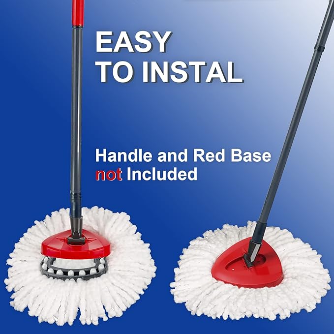 8 Pack Mop Head Replacement Compatible with O Cedar Mop Replace Head EasyWring 1-Tank, Microfiber Spin Mops Refills, Easy Cleaning