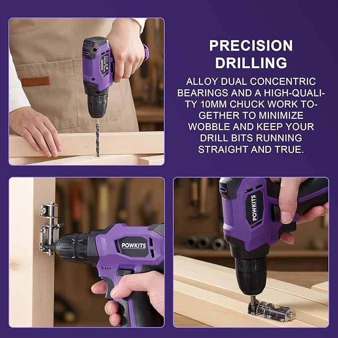 Tool Kit: Drill Tool Set, 8V Power Drill with Li-Ion Battery