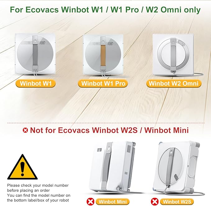 Cleaning Rag for Ecovacs Winbot W2 Omni, W1 Pro, W1 Window Vacuum Cleaner Robot, Washable and Reusable W2 Omni Mop Cloth W1 Mop Pad Accessories 9 Pcs
