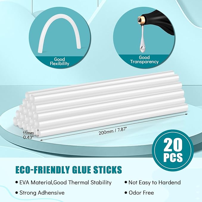 Cordless Hot Glue Gun Compatible with Makita 18v Battery, Handheld Wireless Power Heavy Duty Hot Glue Gun Full Size Kit with 20pcs 0.43'' Hot Glue Stick for Arts & Crafts, Home Repair