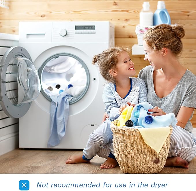 Blulu 12 Pieces Pet Hair Remover for Laundry Dryer Balls Reusable Washing Machine Hair Catcher Pet Dog Cat Catcher Lint Remover (Gray Blue Color)