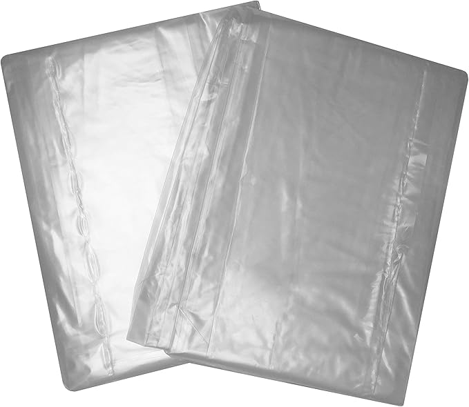 Uboxes King Mattress Poly Covers, 76 x 15 x 104 inch, 2 Count (Pack of 12), Clear