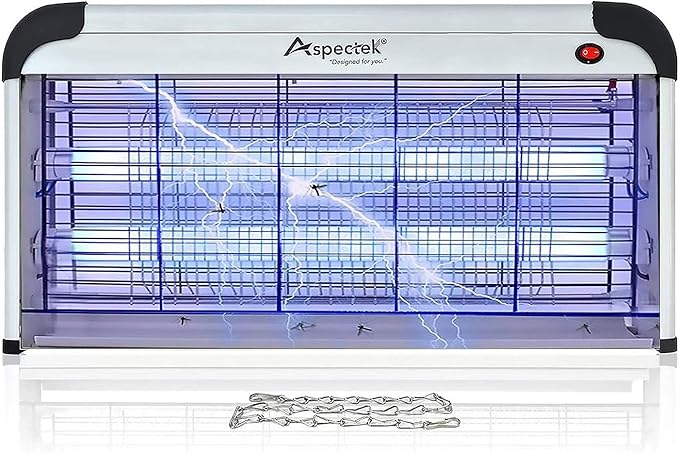 Aspectek 40W Electronic Bug Zapper – Wide Coverage Insect Killer, Mosquito and Fly Trap with Powerful UV Light for Indoor Use