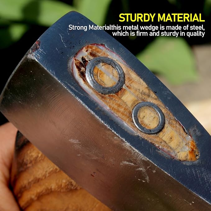 20 Pcs Safety Round Handle Wedges Axe Hand Metal Wedge Hammer Handle Steel Wedge Mauls Handle Wedge Kit for Axe Claw Hammer Sledge (0.47/0.55 Inch/0.63Inch/0.7Inch)