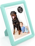 5x7 Picture Frame, Clear Acrylic Photo Frame with White Mat for 4x6 Photos, One-Piece Shatterproof Tool-Free Design, UV-Resistant Waterproof Tabletop Frame for Home Office Decor with 10-Year Warranty