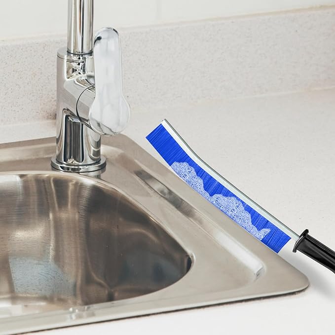 Crevice Cleaning Brush, 3Pcs Hard Bristle Crevice Cleaning Brushes for Household Use, Gap Cleaning Brush, Crevice Brush to Scrub and Clean, Toilet Cleaner Brush, Grout Cleaner Brush