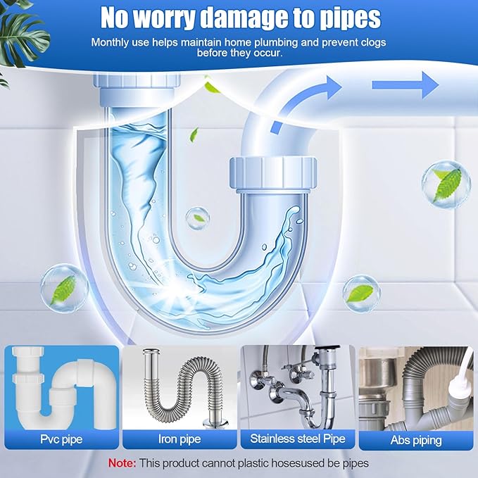 Sink Drain Cleaner, Powerful Pipeline Dredging Agent, Drain Clog Remover for Unclogs Bathroom and Kitchen Sinks, Drains (1PCS)