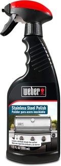 Weber Stainless Steel Polish 12oz – Cleans, Polishes & Protects Stainless Steel Surfaces with Fresh Citrus Scent