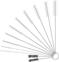 PeiTuSengJin12-Piece Straw Brush Set Includes 10 Different Diameter Brush Heads. Reusable Cleaning Brushes Suitable for Straws, Straw Cups, and All Types of Tubular Utensils.