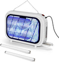 Bug Zapper Indoor, Upgrade 20W High-Voltage Dual Grid Electric Mosquito Zapper with 2 Replacement Bulbs, Fruit Fly Moth Gnat Traps Mosquito Killer for Home & Indoors Use